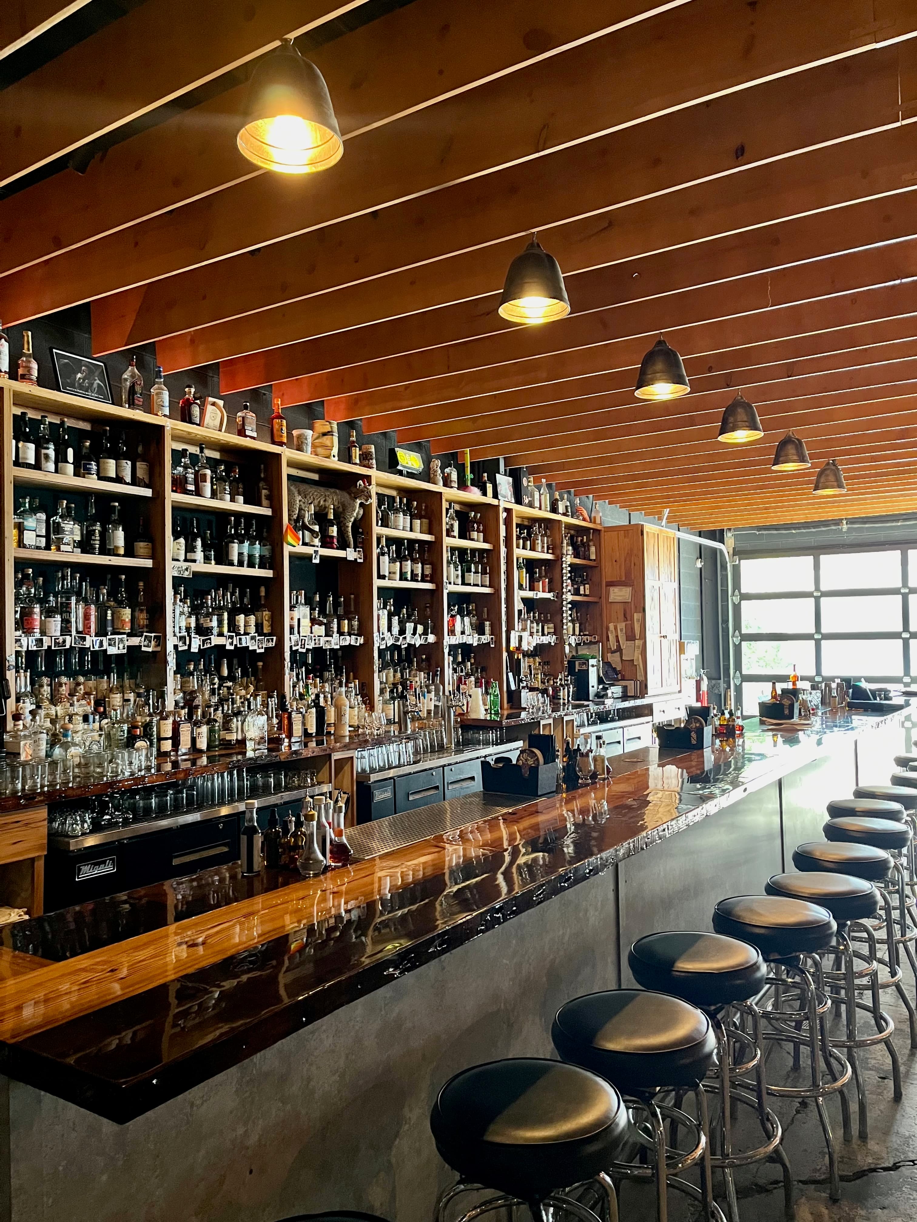Image showcasing bar at Barrel Proof.